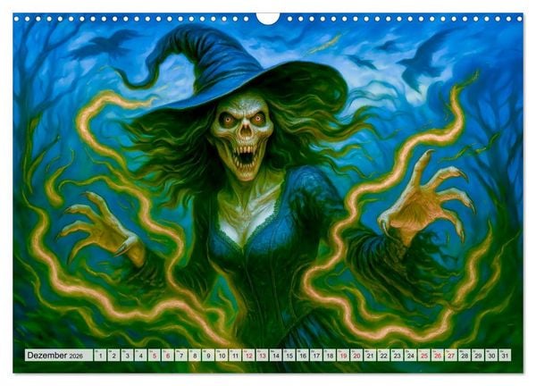 Produktbild: Mystische Hexen - Magische Frauen und finstere N&auml;chte (Wandkalender 2026 DIN A3 quer), CALVENDO Monatskalender