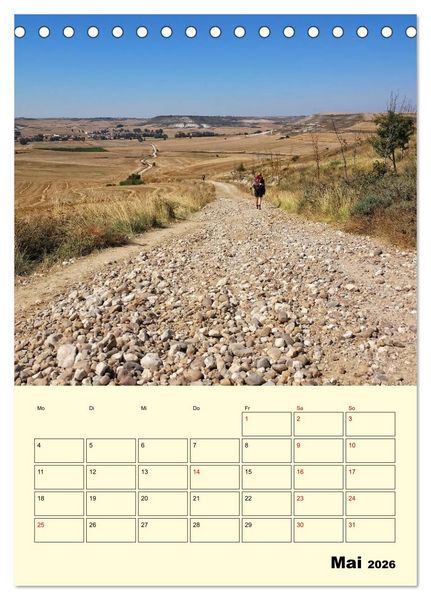 Produktbild: Buen Camino - Mein Jakobsweg - Camino Franc&eacute;s (Tischkalender 2026 DIN A5 hoch), CALVENDO Monatskalender