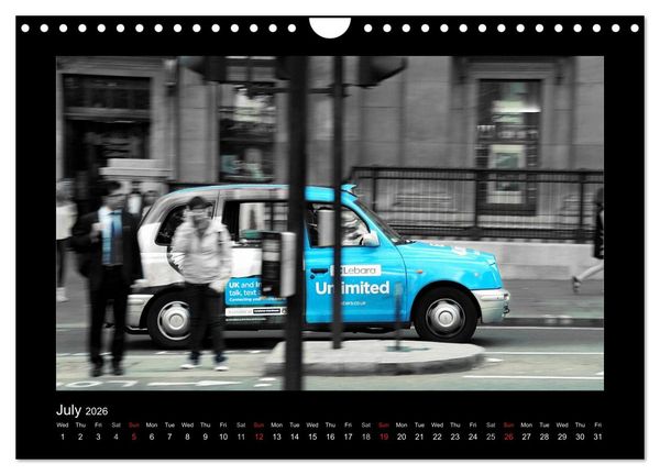Produktbild: Taxis in London / UK-Version (Wall Calendar 2026 DIN A4 landscape), CALVENDO 12 Month Wall Calendar