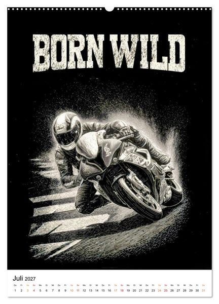 Produktbild: Phantom Bikers - Born Wild (Wandkalender 2027 DIN A2 hoch), CALVENDO Monatskalender