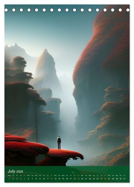 Produktbild: Epic Wanderings (Desk Calendar 2026 DIN A5 portrait), CALVENDO 12 Month DeskCalendar