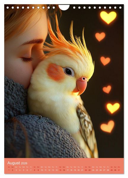 Produktbild: Cockatiel Chirpy Moments (Wall Calendar 2026 DIN A4 portrait), CALVENDO 12 Month Wall Calendar