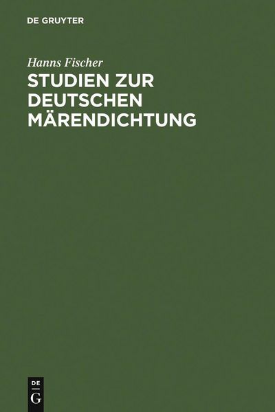Produktbild: Studien zur deutschen M&auml;rendichtung