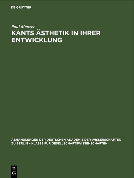 Produktbild: Kants &Auml;sthetik in ihrer Entwicklung