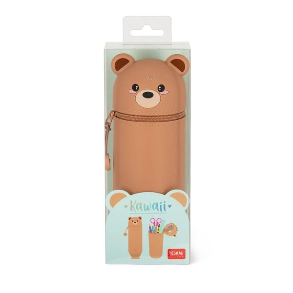 Produktbild: Legami 2-in-1 Federm&auml;ppchen aus Silikon - kawaii - Teddyb&auml;r