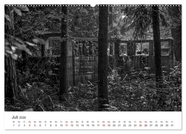 Produktbild: Wachgek&uuml;sst - Vom Zauber der Vergangenheit - S&uuml;dwestkirchhof Stahnsdorf (hochwertiger Premium Wandkalender 2026 DIN A2 quer), Kunstdruck in Hochglanz