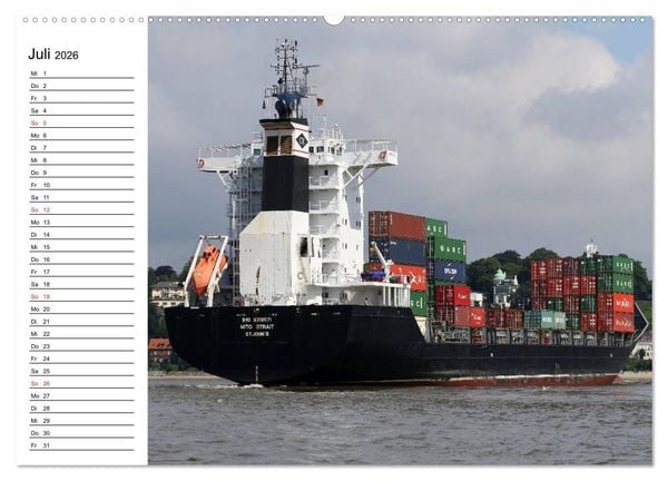 Produktbild: Dicke P&ouml;tte im Hafen und auf gro&szlig;er Fahrt (hochwertiger Premium Wandkalender 2026 DIN A2 quer), Kunstdruck in Hochglanz