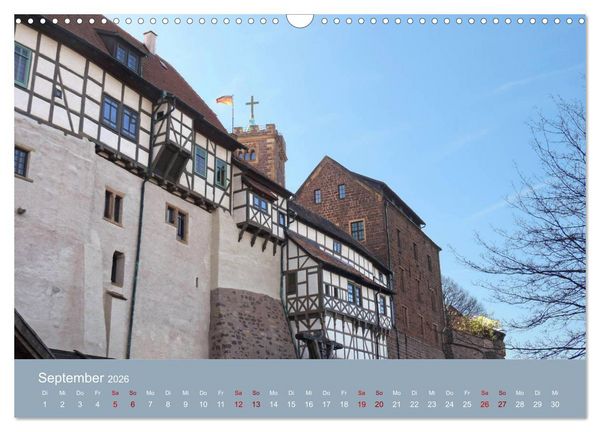 Produktbild: Die Wartburg - Weltkulturerbe im Herzen Deutschlands (Wandkalender 2026 DIN A3 quer), CALVENDO Monatskalender