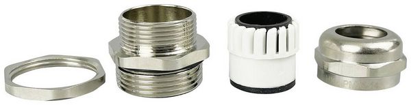 Produktbild: TRU COMPONENTS TC-10302840 Kabelverschraubung M25 Messing (vernickelt) Metall 1St.