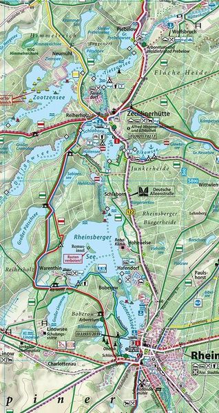Produktbild: Rad-, Wander und Paddelkarte Rheinsberg - Stechlin
