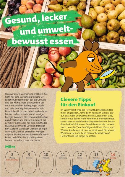 Produktbild: Sch&uuml;tze die Erde mit der Maus Kalender 2027 - Wochenplaner