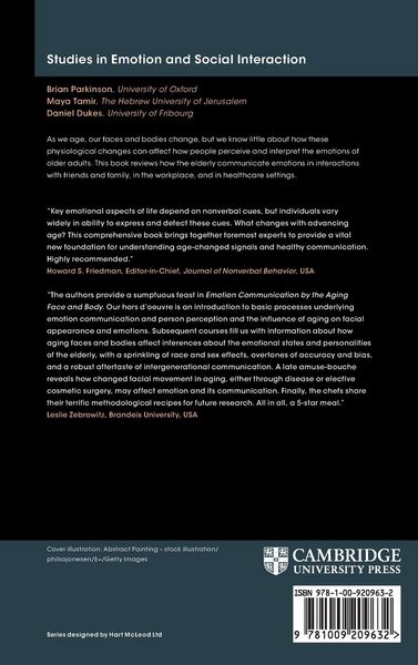Produktbild: Emotion Communication by the Aging Face and Body