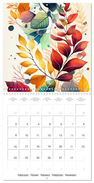 Produktbild: The Art of Leaves (Wall Calendar 2026 12 &times; 12 Inch) CALVENDO 12 Month Wall Calendar
