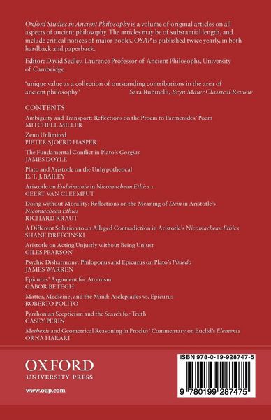 Produktbild: Oxford Studies in Ancient Philosophy
