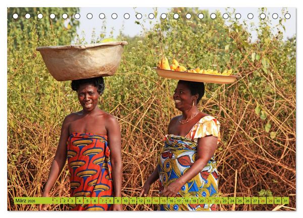 Produktbild: Benin M&auml;rkte Farben Voodoo (Tischkalender 2026 DIN A5 quer), CALVENDO Monatskalender