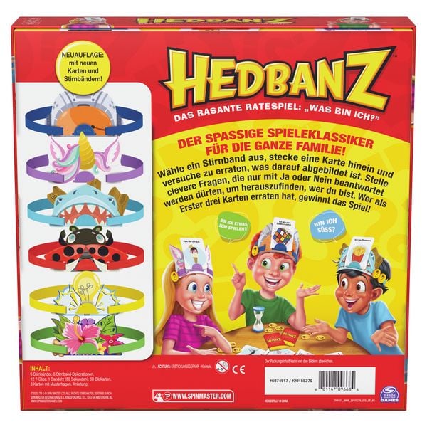 Produktbild: Spin Master Games Hedbanz - das rasante Ratespiel f&uuml;r die ganze Familie