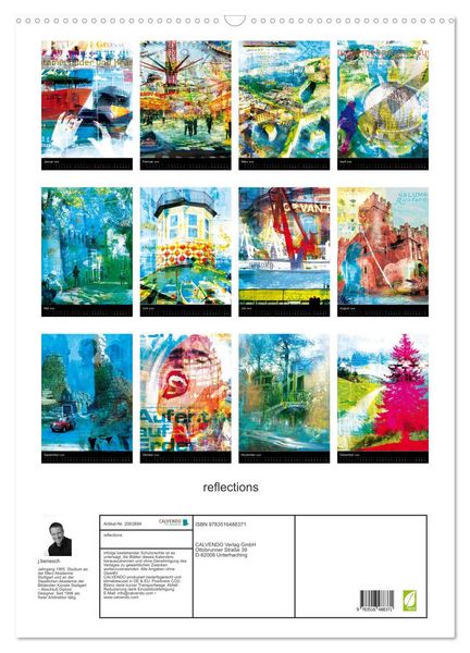 Produktbild: reflections (Wandkalender 2026 DIN A2 hoch), CALVENDO Monatskalender