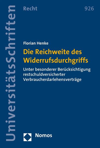 Produktbild: Die Reichweite des Widerrufsdurchgriffs