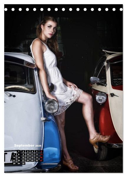 Produktbild: Die Isetta trifft Modells Ein Rollermobil zum Knutschen (Tischkalender 2026 DIN A5 hoch), CALVENDO Monatskalender
