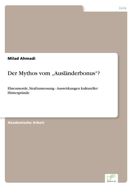 Produktbild: Der Mythos vom "Ausl&auml;nderbonus"?