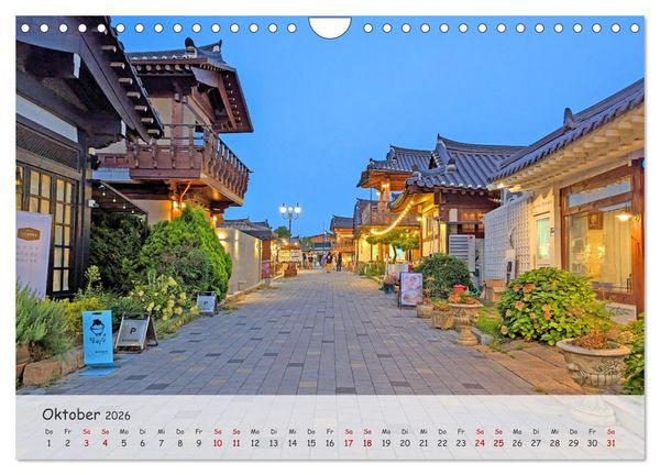 Produktbild: Zauberhaftes S&uuml;dkorea Landschaften, St&auml;dte und Kultur (Wandkalender 2026 DIN A4 quer), CALVENDO Monatskalender