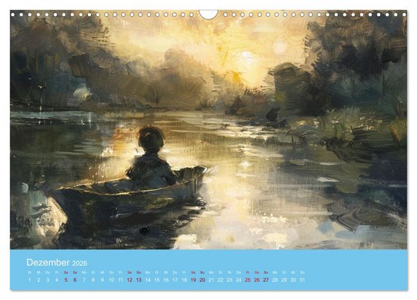 Produktbild: Das trunkene Schiff mit Bildern im William Turner-Stil (Wandkalender 2026 DIN A3 quer), CALVENDO Monatskalender