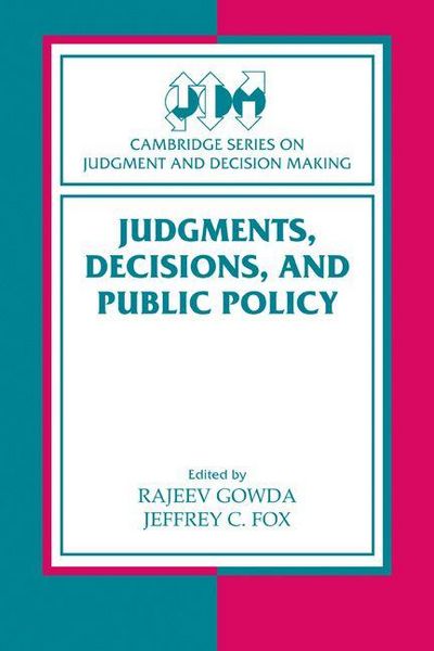 Produktbild: Judgments, Decisions, and Public Policy