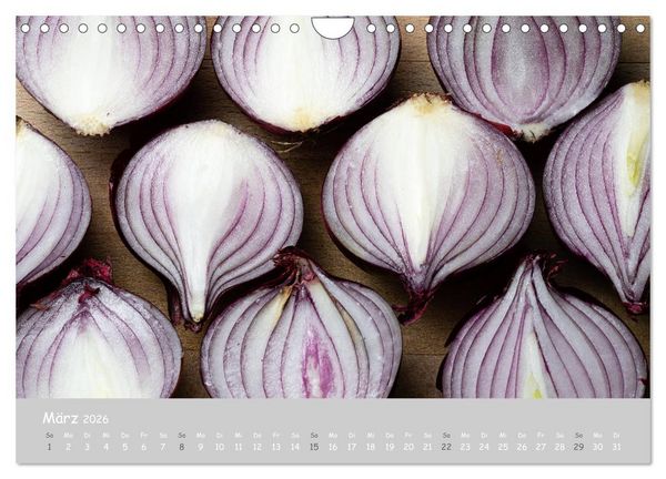 Produktbild: authentic FOOD art Obst und Gem&uuml;se (Wandkalender 2026 DIN A4 quer), CALVENDO Monatskalender