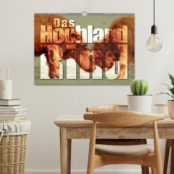 Produktbild: Das Hochlandrind (Wandkalender 2026 DIN A3 quer), CALVENDO Monatskalender