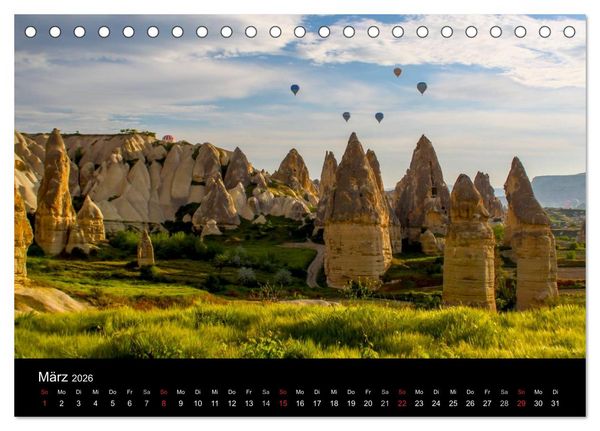 Produktbild: T&uuml;rkei - fantastisches Kappadokien (Tischkalender 2026 DIN A5 quer), CALVENDO Monatskalender