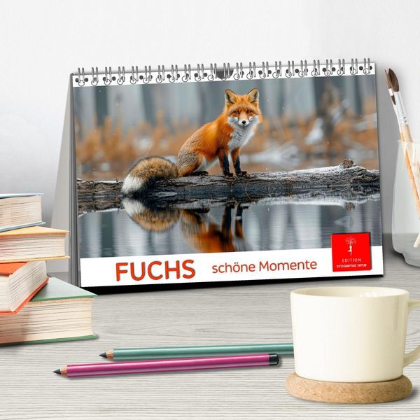 Produktbild: Fuchs - sch&ouml;ne Momente (Tischkalender 2026 DIN A5 quer), CALVENDO Monatskalender