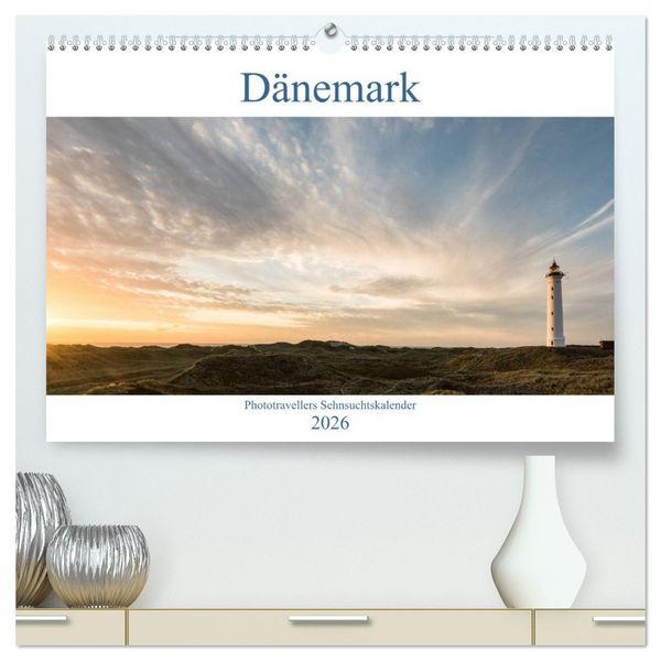 Produktbild: D&auml;nemark - Phototravellers Sehnsuchtskalender (hochwertiger Premium Wandkalender 2026 DIN A2 quer), Kunstdruck in Hochglanz