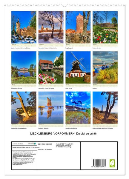 Produktbild: MECKLENBURG-VORPOMMERN. Du bist so sch&ouml;n (hochwertiger Premium Wandkalender 2026 DIN A2 hoch), Kunstdruck in Hochglanz
