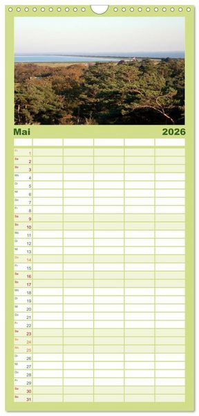 Produktbild: Familienplaner 2026 - Die Insel R&ouml;m&ouml; mit 5 Spalten (Wandkalender, 21 x 45 cm) CALVENDO