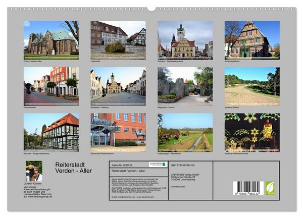Produktbild: Reiterstadt Verden - Aller (hochwertiger Premium Wandkalender 2026 DIN A2 quer), Kunstdruck in Hochglanz