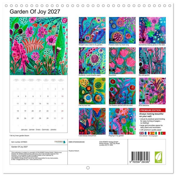 Produktbild: Garden Of Joy 2027 (Wall Calendar 2027 12 &times; 12 Inch) CALVENDO 12 Month Wall Calendar