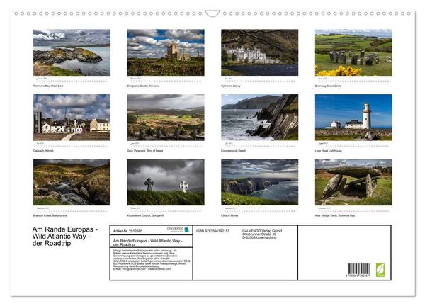 Produktbild: Am Rande Europas - Wild Atlantic Way - der Roadtrip (Wandkalender 2027 DIN A2 quer), CALVENDO Monatskalender