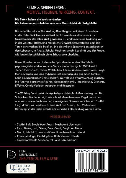 Produktbild: The Walking Dead Staffel 1: Psychologie, Macht und Moral am Ende der Welt (Film Dimensions)