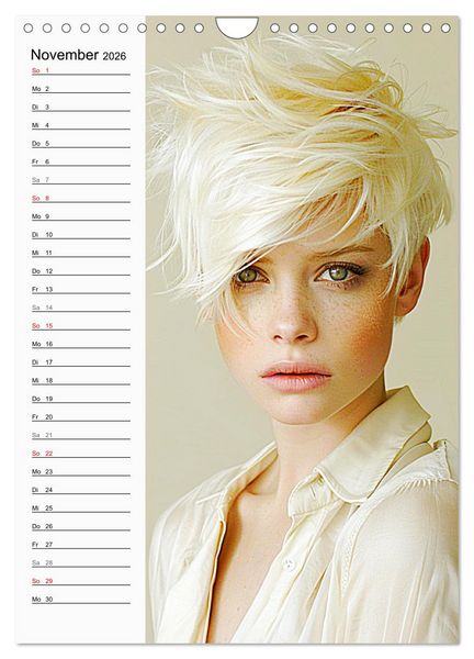 Produktbild: Kurzhaarschnitte. Zeitlose und sch&ouml;ne Schnitte f&uuml;r kurze Haare (Wandkalender 2026 DIN A4 hoch), CALVENDO Monatskalender