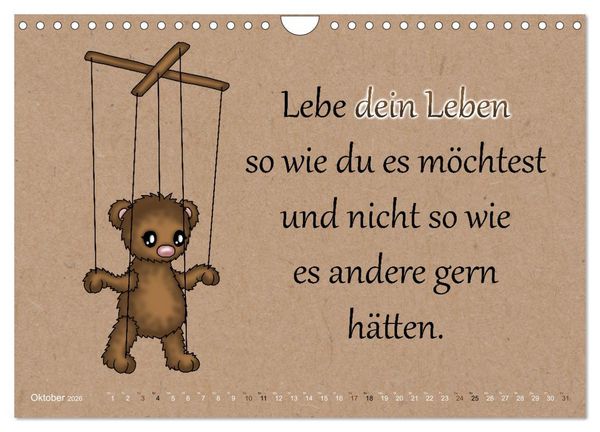 Produktbild: Motiviert durchs Leben (Wandkalender 2026 DIN A4 quer), CALVENDO Monatskalender