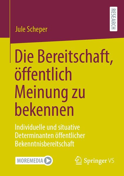 Produktbild: Die Bereitschaft, &ouml;ffentlich Meinung zu bekennen