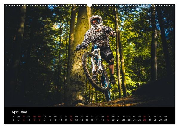 Produktbild: Mountainbike Action (hochwertiger Premium Wandkalender 2026 DIN A2 quer), Kunstdruck in Hochglanz