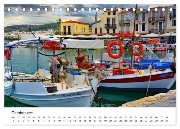 Produktbild: Farbenfrohe Boote in kristallklarem Wasser (Tischkalender 2026 DIN A5 quer), CALVENDO Monatskalender