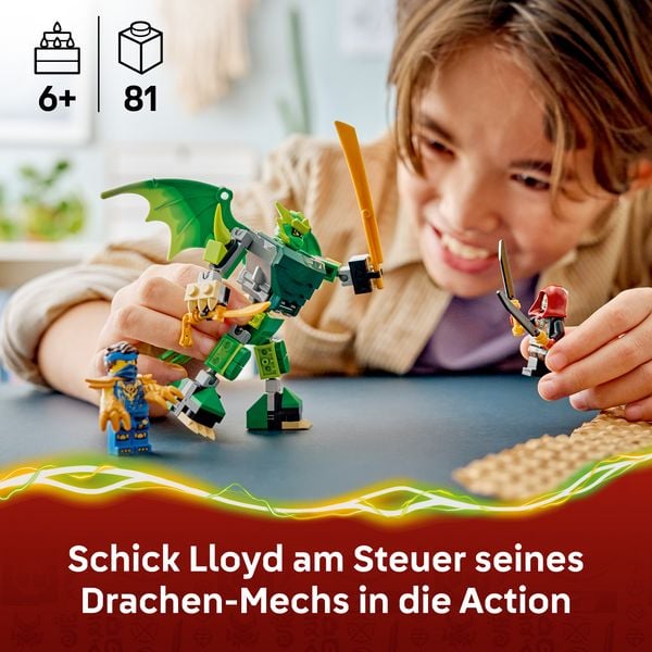 Produktbild: LEGO NINJAGO 71862 Lloyds Drachen-Mech Battle Set, Spielset mit Actionfigur und 3 Minifiguren