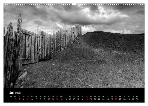 Produktbild: Objekte in schwarz weiss (hochwertiger Premium Wandkalender 2026 DIN A2 quer), Kunstdruck in Hochglanz