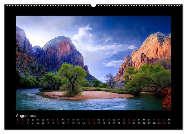 Produktbild: Nationalparks der USA - wilde Sch&ouml;nheiten (hochwertiger Premium Wandkalender 2026 DIN A2 quer), Kunstdruck in Hochglanz