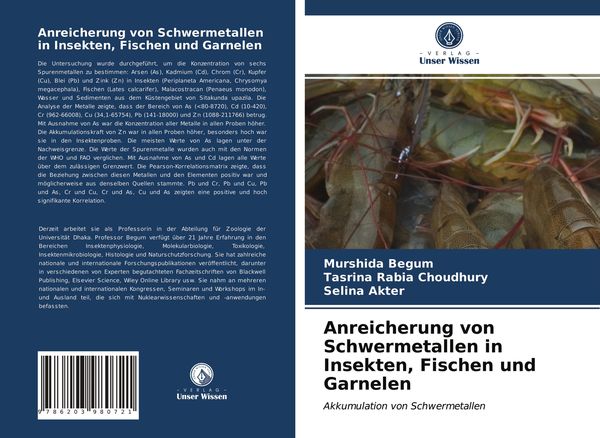 Anreicherung von Schwermetallen in Insekten, Fischen und Garnelen, Taschenbuch von Murshida Begum , Tasrina Rabia Choudhury , Selina Akter, Verlag