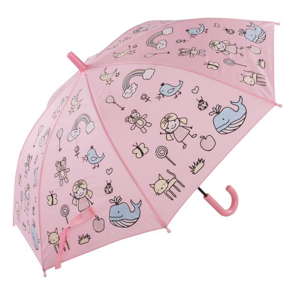 Produktbild: Idena Regenschirm Magic Regenbogen rosa &Oslash;83x66cm