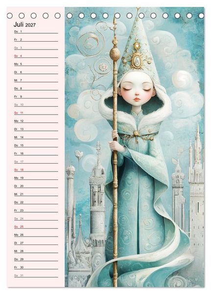 Produktbild: Tarot Wunderwelten. Surrealistische und magische Tarot-Kunst (Tischkalender 2027 DIN A5 hoch), CALVENDO Monatskalender