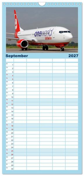 Produktbild: Familienplaner 2027 - In Memoriam Air Berlin mit 5 Spalten (Wandkalender, 21 x 45 cm) CALVENDO